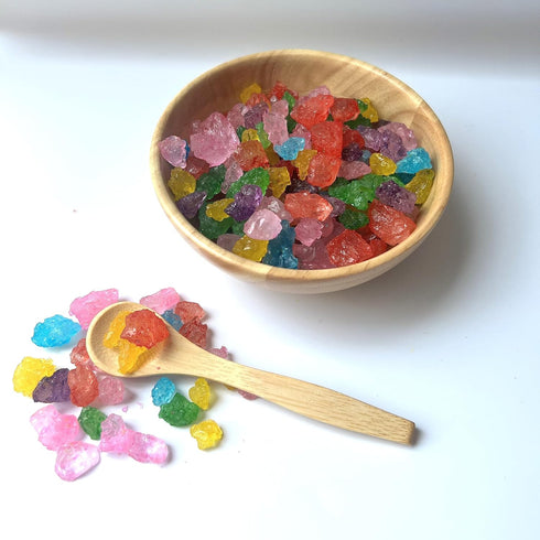 SweetGlob 1 Old Fashioned Large Rock Sugar Candy Gems, Lump Sugar Rock Crystals (Assorted Flavors, Pound)