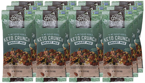 1.75 oz Packs (Pack 12) Second Nature Keto Crunch Smart Snack Mix, Individual of - Keto Gluten Free Snack - No Sugar