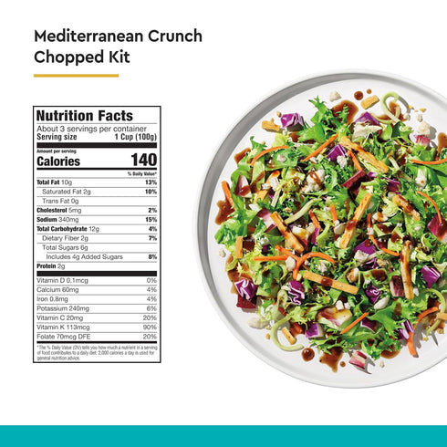 Taylor Farms 11 Sk Tf Mediterranian Crnch Chopped, Ounce