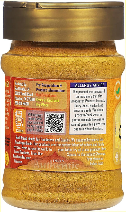 Rani Curry Powder Mild, 10-Spice Authentic Indian Blend, 3oz (85g) PET Jar, All Natural, Salt-Free, Vegan