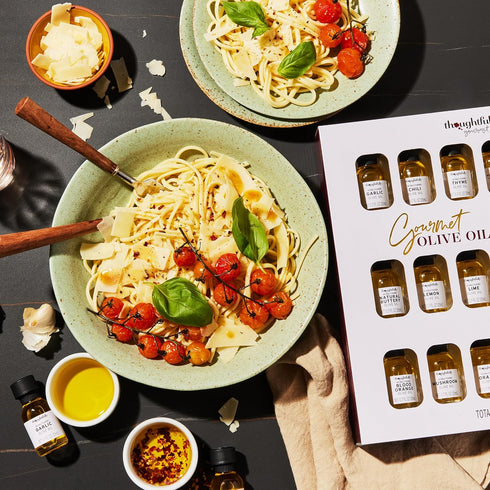 Set, Pack 18 Thoughtfully Gourmet, Olive Oil Sampler Gift Includes Uniquely Flavored Extra Virgin Cold Pressed Spanish