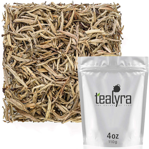 Tealyra Luxury Jasmine Silver Needle White Loose Tea, Grown in Fujian China, 110g