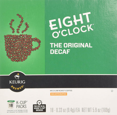 Eight O'Clock Coffee Original Decaf Coffee, 18 ct