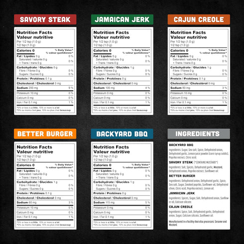 Sets, (5 Pack) Spice Rack Co. BBQ Seasonings And Rubs - Smoking & Grilling Spices and Seasonings Grilling Accessories