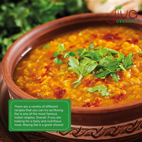 4 Jiva USDA Organic Moong Dal Yellow - Pound (Split Mung Beans Washed)