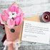 Handmade Crochet Flower Bouquet, Fake Flowers for Woman, Mom, Valentine, Birthday, Weddings, Graduation (Include Card)