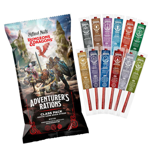 Mythical Meats Beef Jerky Snack Packs Dungeons and Dragons gifts for Men