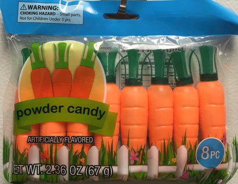 powder candy in carrot bottles 3 Pack Carrot Bottles Powder Candy - Fun Treats
