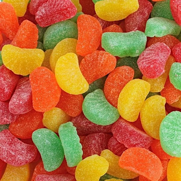 Jelly Fruit Slices Candy - Assorted Fruit Shaped Jelly Cherry, Lemon, Lime,