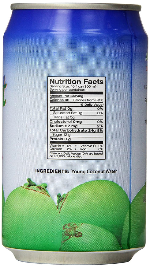 10 Oz (Pack 24) Amy & Brian Coconut Water Original, Fl