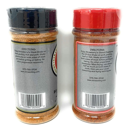BBQ 2 Pack: Shake-On Bar-B-Que Seasoning 6 oz & Backyard Steak Shake 8 oz
