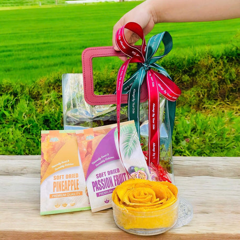 380 CHAVI Premium Blossom Gift Bag of Exotic Tropical Soft Dried Fruit | Love Gift - Low Sugars or Preservatives