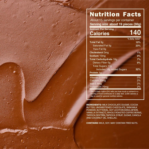 1 lb Pack, Snackathon Milk Chocolate Covered Espresso Beans Bulk, Resealable Snack Gourmet Chocolate Covered Coffee