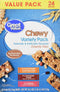 Getgal Great Value Chewy Variety Pack Granola Bars Value Pack, 0.84 oz, 24