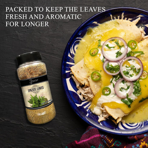 3.17oz (90g) Pontino Dried Epazote Leaves - Dry Epazote Seasoning for Beans, Soup, Scrambled Eggs, Grilled Meat - All