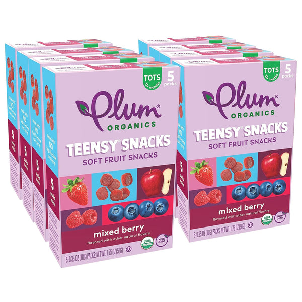 Plum Organics Teensy Snacks Soft Fruit Snacks - Mixed Berry - 0.35