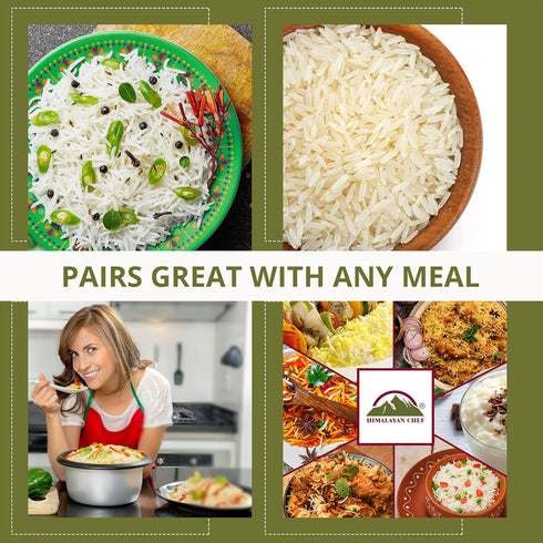 10 lbs.(Packaging Himalayan Chef Basmati Rice,Extra Long Grain Rice Fluffy Quick Cooking Aromatic - May Vary)