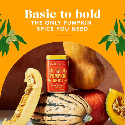Diaspora Co. Pumpkin Spice, Warming Spice Blend for Baking & Drinks, Made with Fresh Spices - 30g Tin