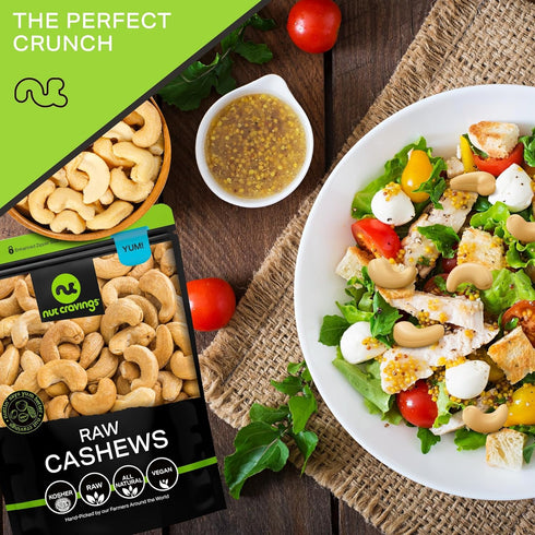 (80oz 5 LB) Packed NUT CRAVINGS - Raw Whole Cashews, Unsalted, Shelled, - Bulk Nuts Fresh in Resealable Bag - Kosher