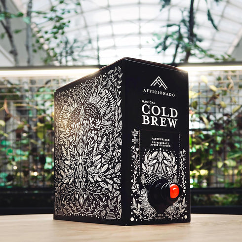 1 Afficionado Coffee Roasters | Magical Cold Brew | Gallon | Bag in Box | Single Origin Peruvian Coffee | Medium Roast