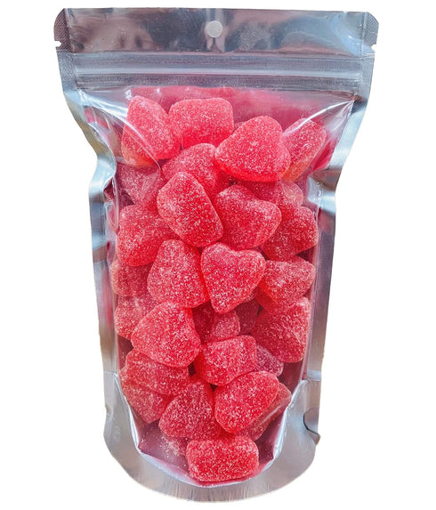 (1 Lb) Candy Retailer Valentine's Day Cherry Jelly Hearts