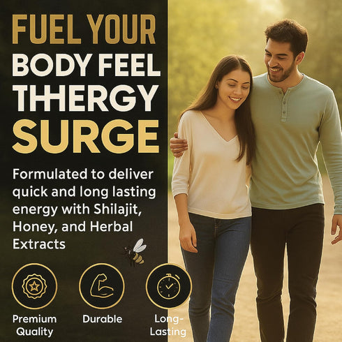 Generic Pack 12 10 Organic Shilajit Honey Made With Natural Royal Jelly and Mixed Herbals- of Sachets Each Grams