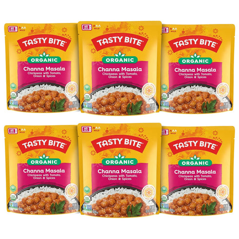 Tasty Bite Organic Channa Masala, 10 Ounce, Pack of 6, Ready to Eat, Vegan & Gluten Free