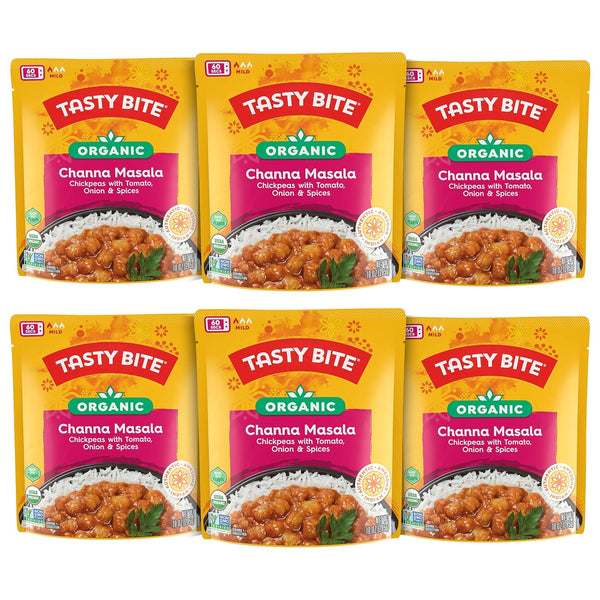 Tasty Bite Organic Channa Masala, 10 Ounce, Pack of 6, Ready to Eat, Vegan & Gluten Free