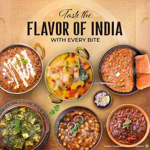 Pack 6 10 Kitchens of India Ready To Eat Dinner Variety of - Ounces, Authentic Vegetarian Indian Food, Gluten-Free