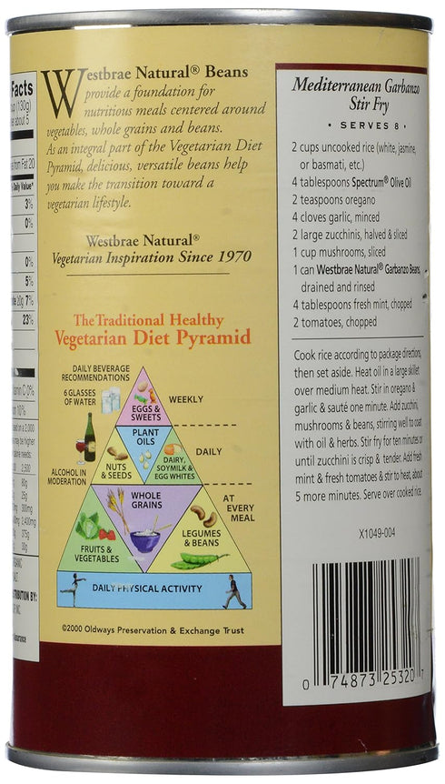 Beans-25 oz Westbrae Organic Garbanzo