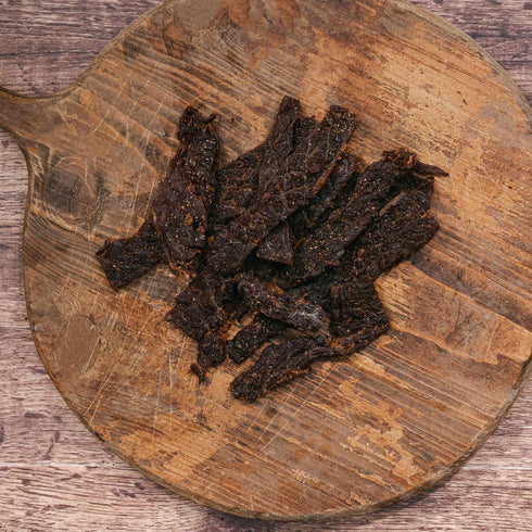 16oz Mahogany Smoked Meats: Peppered Brisket Jerky