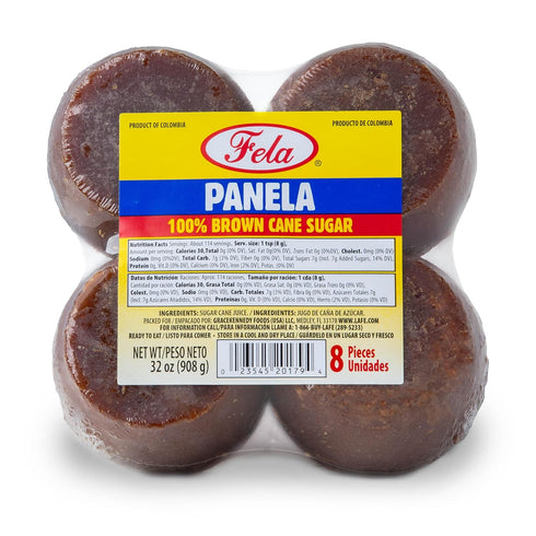 Fela Panela Brown Sugar Cane 32oz - Pure Cane Sugar for Traditional