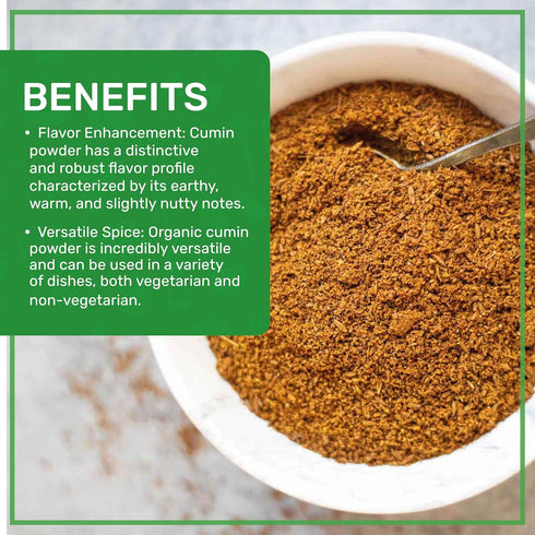 1 100% (packaging Jiva Organics Organic Ground Cumin Powder Pound Jar - Pure & Non-GMO, Cumin Seed Powder may vary)