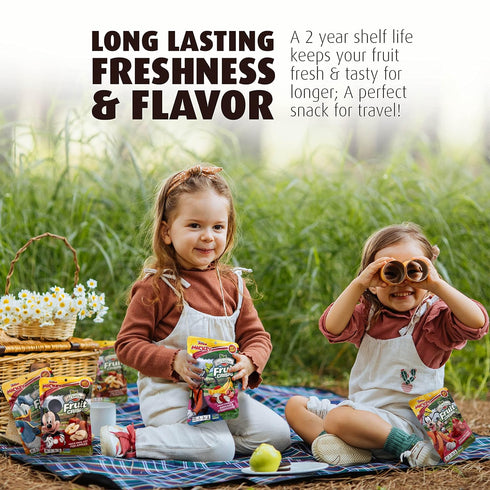 0.35 Oz (Pack 12), 100% Brothers All Natural Disney Freeze Dried Fruit Crisps, Fuji Apple, of Made with Fruit, Gluten