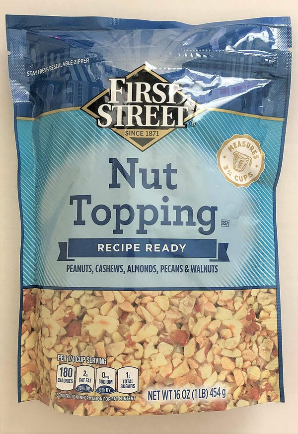 First Street 2 Set 16oz Nut Topping Great for Baking & Ice Cream (One