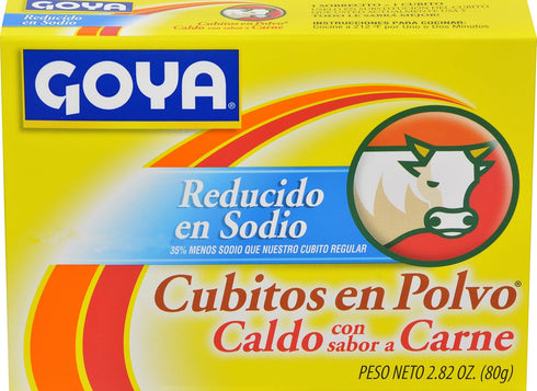 2.82 Goya Foods Beef Bouillon Reduced Sodium, Ounce