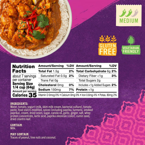 Simmer 15 oz 3-Pack Patak's Tikka Masala Sauce, Reduced Fat & Sodium, Medium-Spiced Curry with Yogurt, Tomatoes