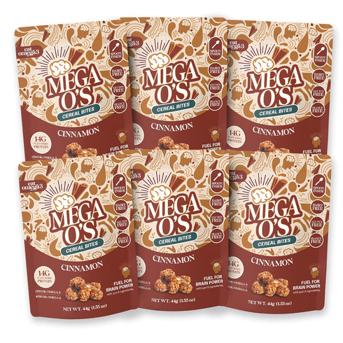 Eat Omega 3 Mega Os Cinnamon Granola Cereal Bites - Gluten-Free, Dairy-Free,