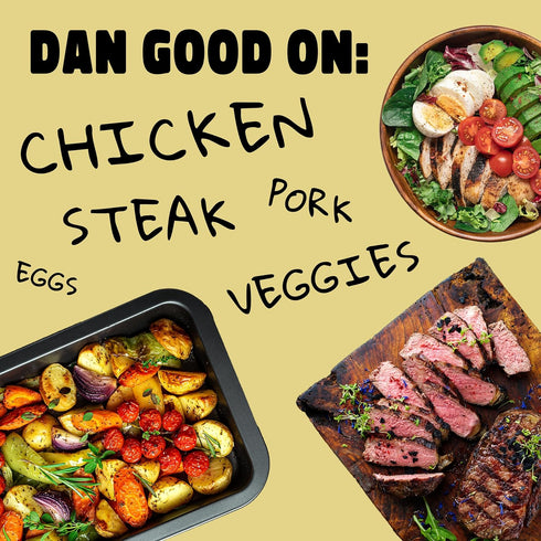 Dan-Os SPG Tri-O Seasoning Salt, Pepper & Garlic Blend Medium Bottle Premium All Purpose SPG for Steak, Chicken