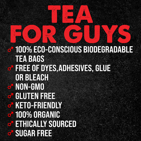 Tea For Guys Inc. 20 Tea For Guys: Vitality Blend Natural Support for Testosterone, Libido, Male Fertility and overall