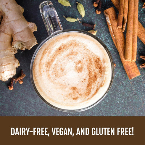 1 3.95 oz Two Leaves and a Bud Nice Chai Latte Mix, Powdered Chai Latte Tea Mix, Vegan, Dairy Free, Low Sugar, Iced