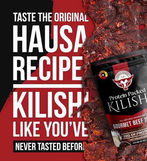 KILISHI 1.5Oz . Spicy - Hot - Original Premium Gourmet Beef Jerky. High Protein. Less fats & Carbs. Paleo and Keto