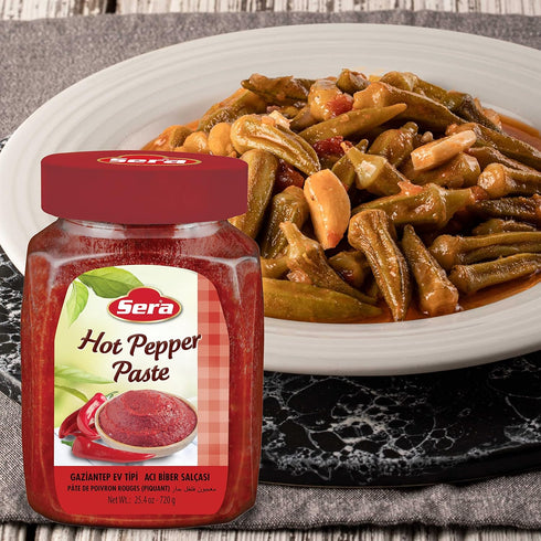 25.4 Oz (2 PACK) Sera Hot Pepper Paste Jar | No Sugar | No Artificial Preservatives | Add a Unique, Peppery and Spicy