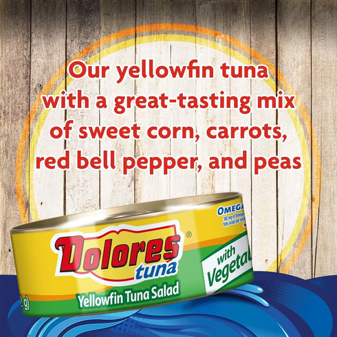 5oz Pack 1 Dolores Tuna Chunk Light Yellowfin Tuna Salad with Vegetables, Canned Tuna
