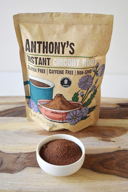 Anthony's Instant Chicory Root, 8 oz, Gluten Free, Caffeine Free, Non-GMO Coffee Alternative
