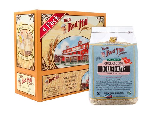 Bob's Red Mill Organic Quick Cooking Rolled Oats Oatmeal, 32-ounce (Pack of