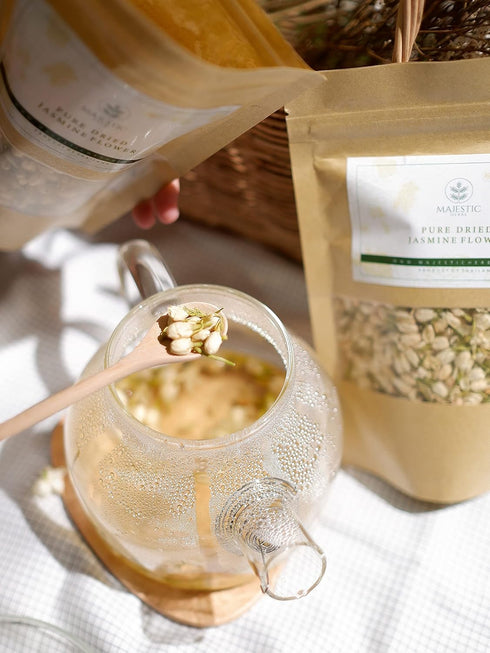 Dried Edible Jasmine Flower Buds by Majestic Herbs, 50g (1.75oz) - Natural for Herbal Teas and Crafts