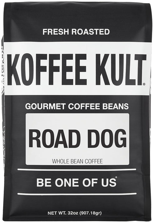 32oz) Koffee Kult Road Dog Dark Roast Coffee Beans (whole bean