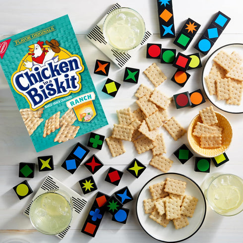 NABISCO 6-7.5 oz CHICKEN IN A BISKIT Ranch Baked Snack Crackers, Bulk Lunch Snacks, Boxes