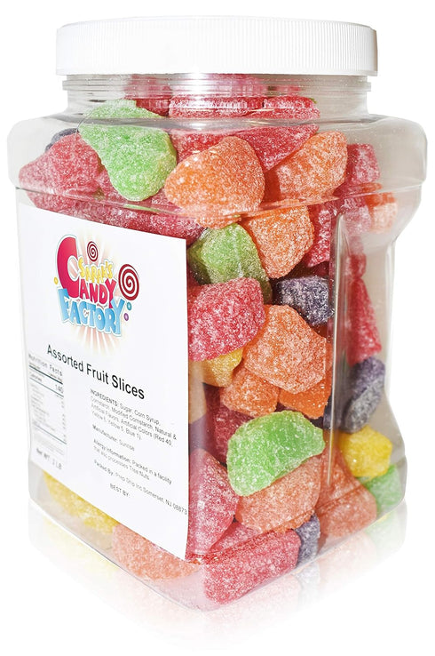 (3 Lbs Sarah's Candy Factory Assorted Fruit Slice in Jar)